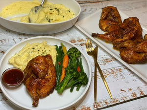 Pimento Garlic Cornish Hens