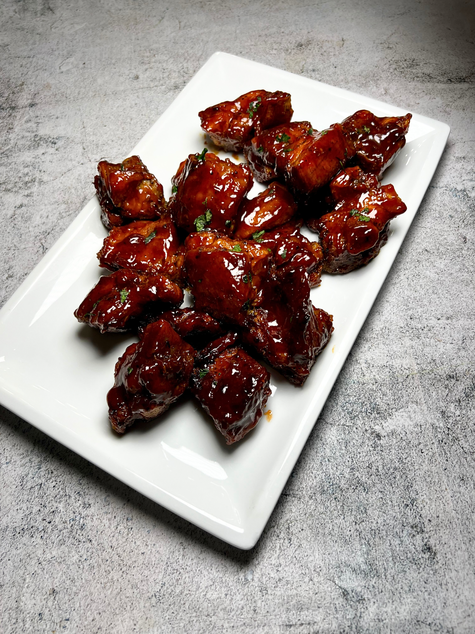 Grilled Honey BBQ Pork Rib Tips