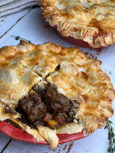 Brown Stew Beef Pot Pie