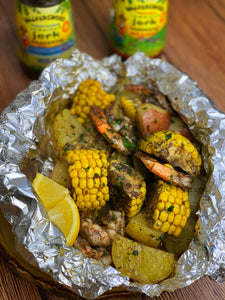 Jerk Shrimp & Potatoes Foil Packets